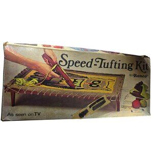 Ronco Speed Tufting Kit Vintage Rug Making Tool Frame & Instructions READ